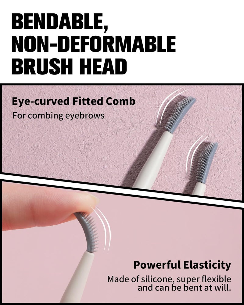 EIGSHOW Dual-Ended Precision Eyebrow Brush and Comb for Eyeliner Lining, Sculpting Brows, Professional Eye Makeup Tools (D109B) - Image 5